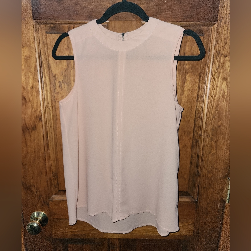 Paper Crane top blouse sleeveless med blush peach